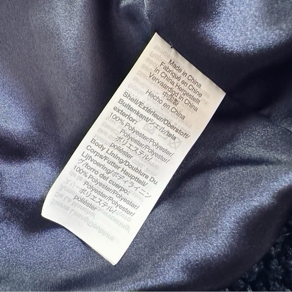 J.Crew Teddy Sherpa Colorblock Thick Coat Green Ivory Navy Blue - Picture 13 of 13